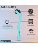 GLUN® Full Body Acupressure Derma Roller, 540 Golden Titanium Micro Needles Cosmetic Device for Face Beauty
