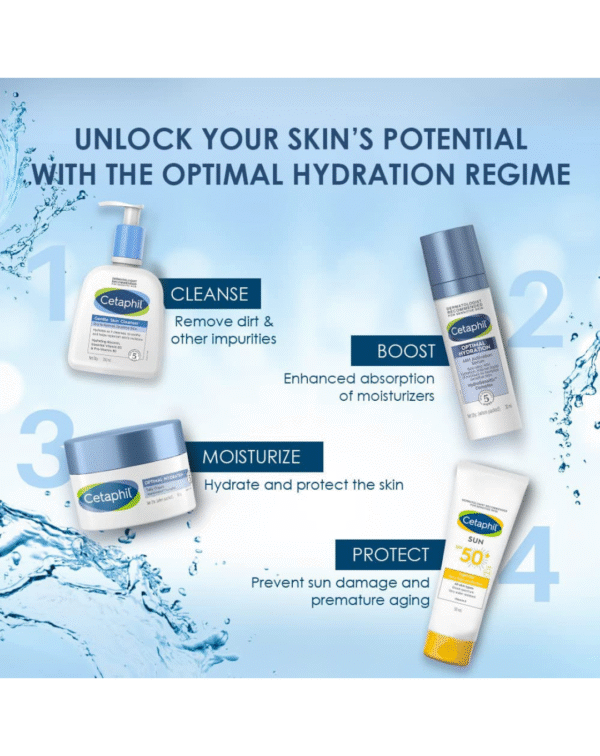 Cetaphil Optimal Hydration Daily Cream 50g | Lightweight Moisturizer & Fast Absorption - Image 3