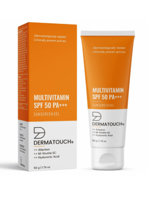 DERMATOUCH Multivitamin Spf 50 Pa+++ Sunscreen Gel For All Skin Types | Uva-Uvb Protection |Zero White Cast | Unisex | 50G