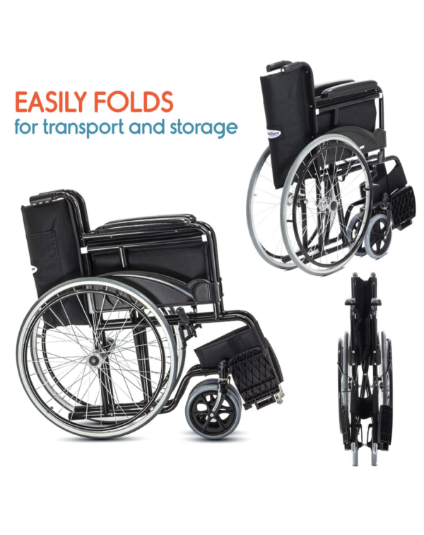 KosmoCare Dura Black Spoke Wheelchair - Image 4