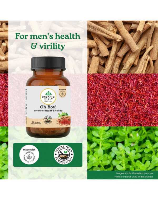 A TATA Product - Organic India OH-Boy - 30 Veg Capsules - Image 3