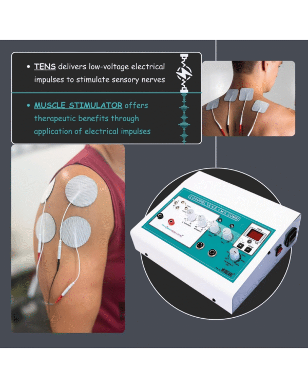 Physiogears Transcutaneous Electrical Nerve Stimulation Tens 2 Channel Muscle Stimulator Machine - Image 3