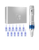 Dr. Pen Ultima A6 Electric Wireless Professional Skin Care Instrument Kit Including 12 Cartridges - Six 12 Pin, Six 36 Pin, Silver