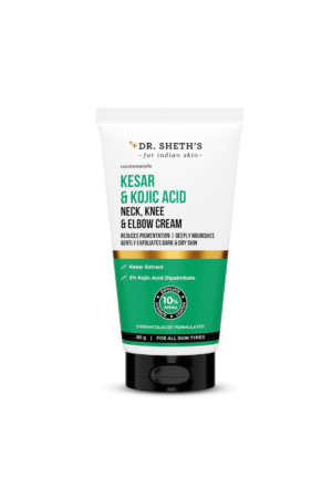 Dr. Sheth's Kesar & Kojic Acid Neck, Knee & Elbow Cream | Clinically Tested