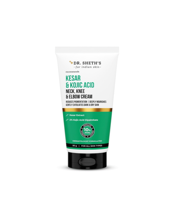 Dr. Sheth's Kesar & Kojic Acid Neck, Knee & Elbow Cream | Clinically Tested