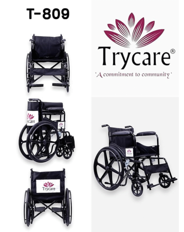 Trycare Foldable Lightweight Wheelchair - Image 2