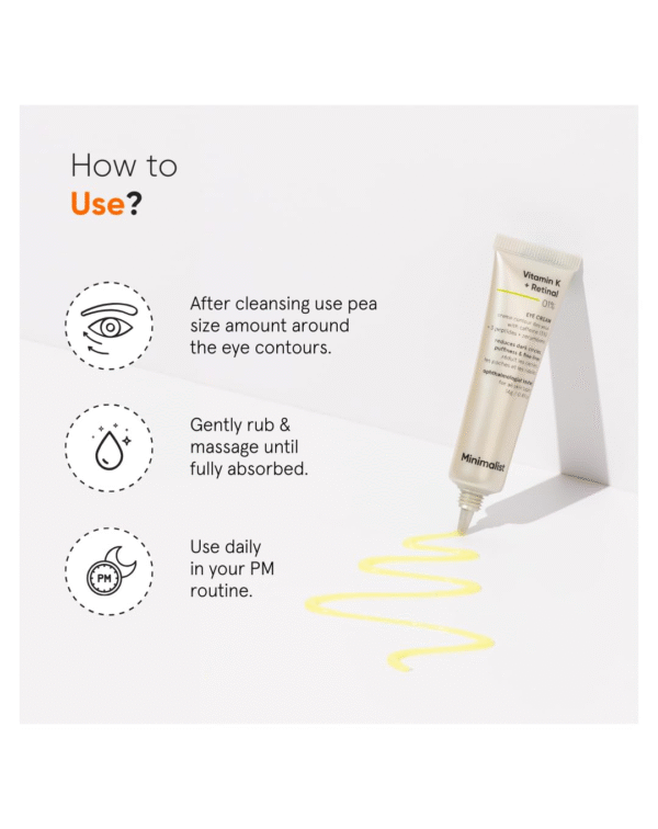 Minimalist Vitamin K + Retinal 01% Under Eye Cream - Image 4