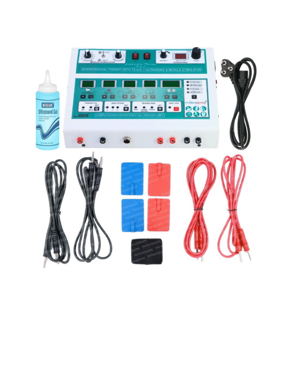 Physiogears Combo (US; IFT; MS;Tens) Digital with IFT 45 4 in 1 Physiotherapy Equipment
