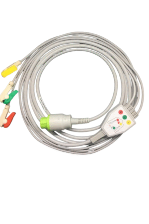 Concept 3 Lead ECG Monitoring Cable(Clip) Compatible with Accumatrix