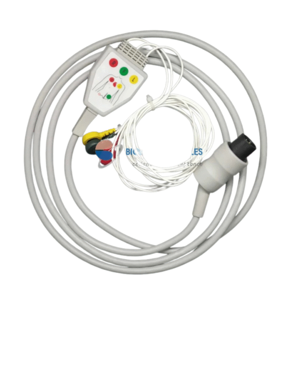 Schiller 3 Lead ECG Monitoring Cable(Neonatal Button/Snap) Compatible with BPL/Welcare