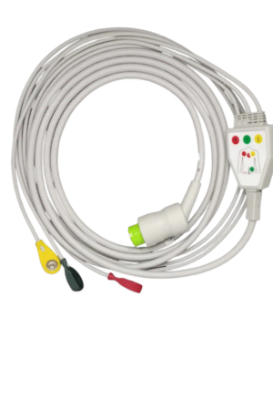 Philips 3 Lead ECG Monitoring Cable(Button/Snap) Compatible with Mindray/Penlon