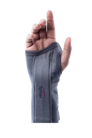 TYNOR Elastic Wrist Splint, Grey, Right, Medium