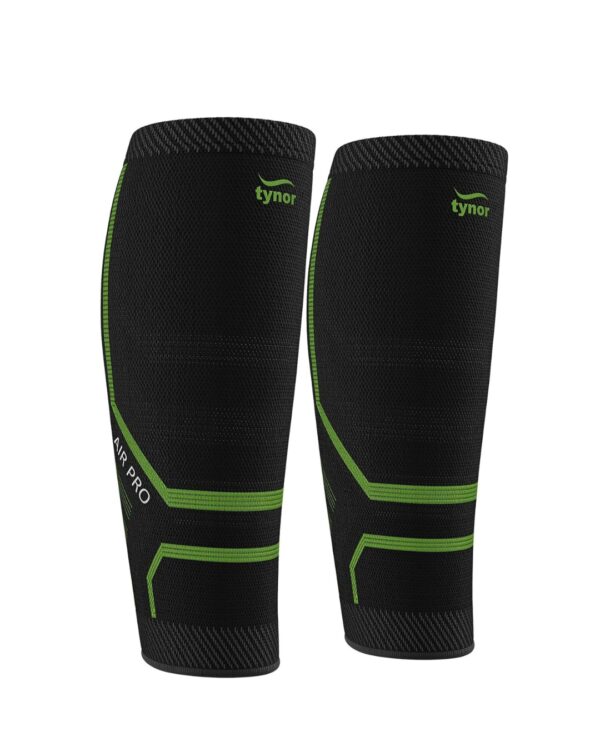 TYNOR Calf and Shin Support Air Pro, Black & Green