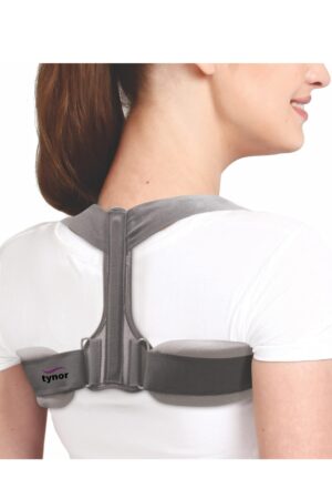 TYNOR Clavicle Brace with Fastening Tape, Grey, Large
