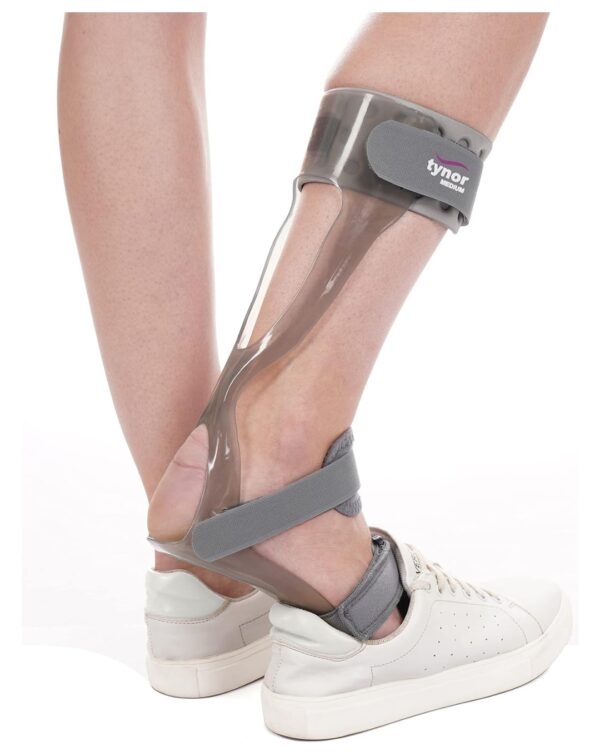 TYNOR Foot Drop Splint, Grey, Left, Medium