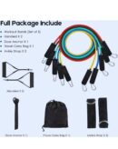 YETI Resistance Exercise Bands with Door Anchor, Handles, Waterproof Carry Bag