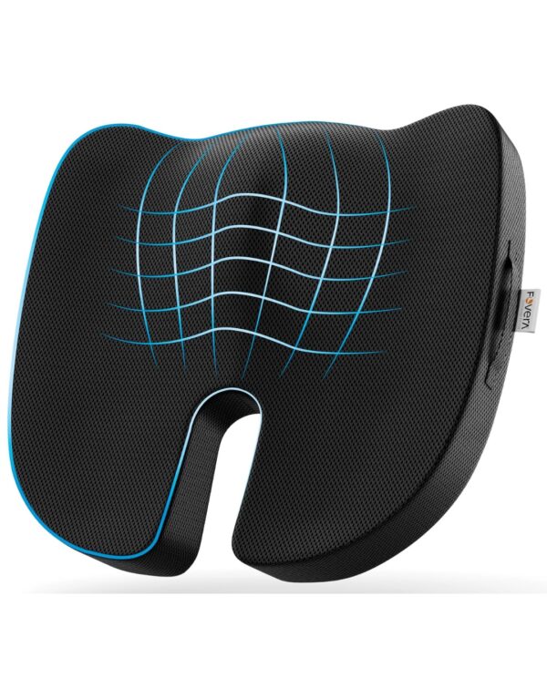 FOVERA Memory Foam Coccyx Seat Cushion for Tailbone Pain
