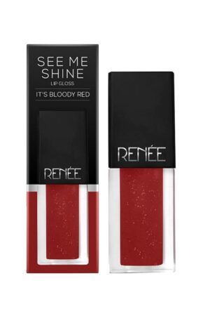 RENEE Lip Gloss  Pink Pow-Wow | Pucker Up Peach It's Bloody Red (Glossy)