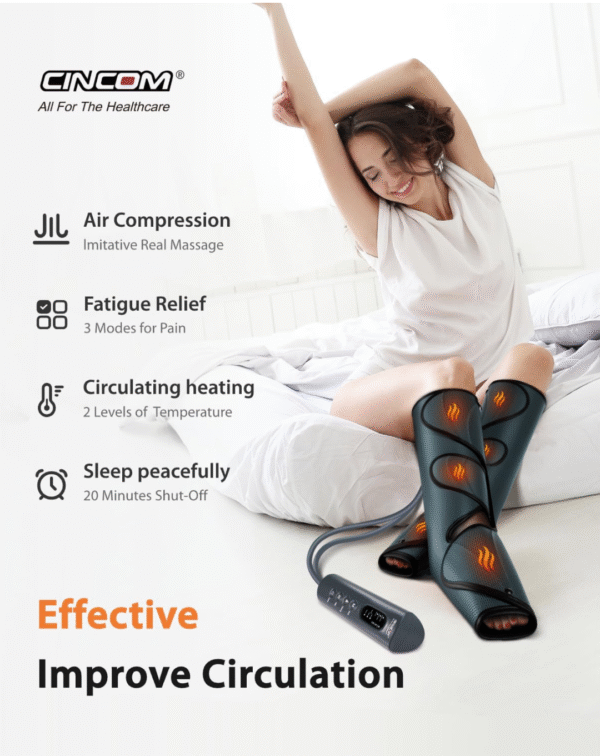 CINCOM Leg Massager with Heat and Compression - Image 2
