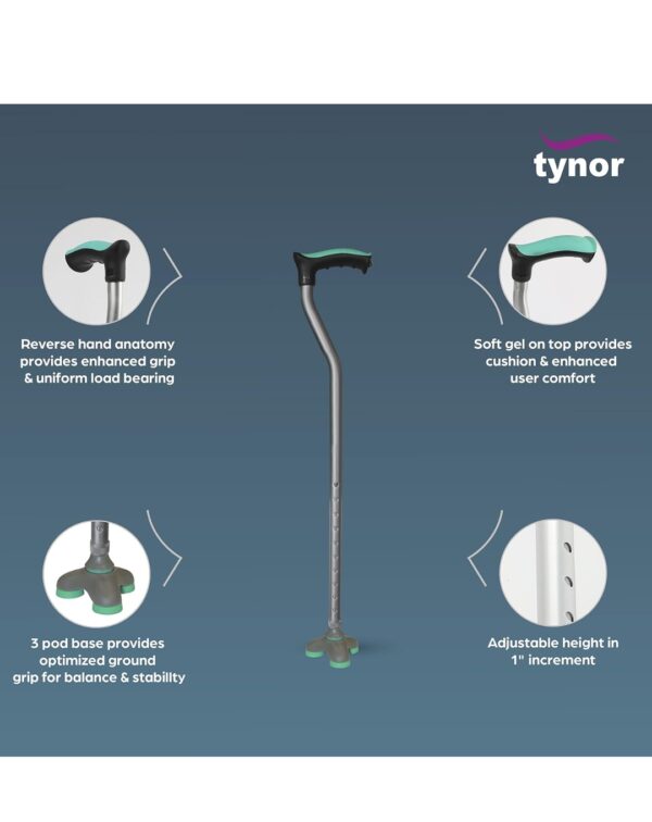 Tynor Walking Stick Trio, Grey, Universal - Image 2