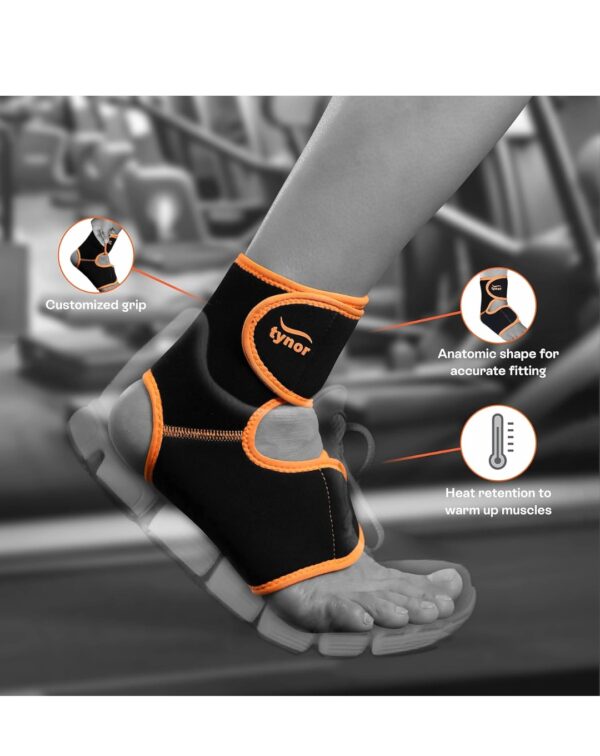 TYNOR Ankle Support (Neo), Black & Green, Universal - Image 2