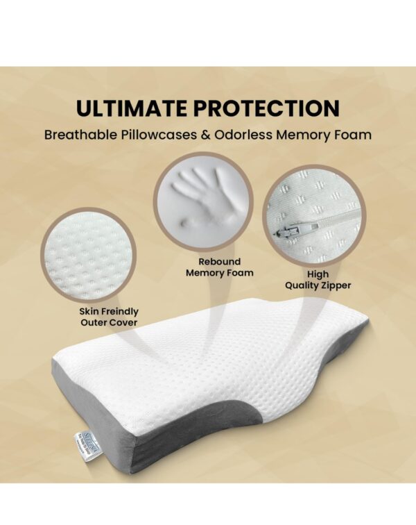 Sleepsia Cervical Pillow for Neck Pain & Shoulder Pain Relief - Image 2