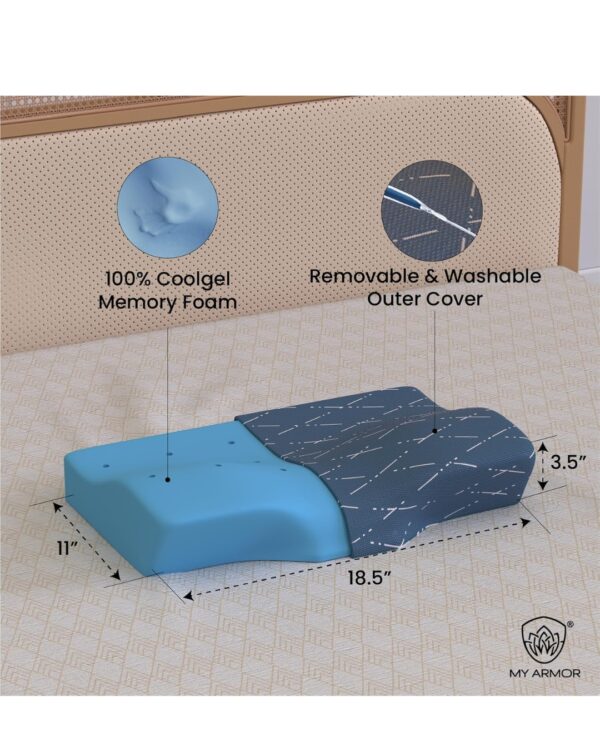 MY ARMOR Cool Gel Cervical Pillow for Neck Pain and Shoulder Pain - Image 2