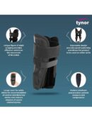 TYNOR Ankle Splint, Black, Universal Size