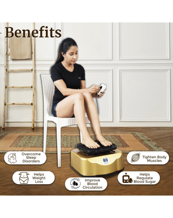JSB HF91 Blood Circulation Foot Massager Machine Vibration with Accupressure Mat for Pain Relief - Image 2