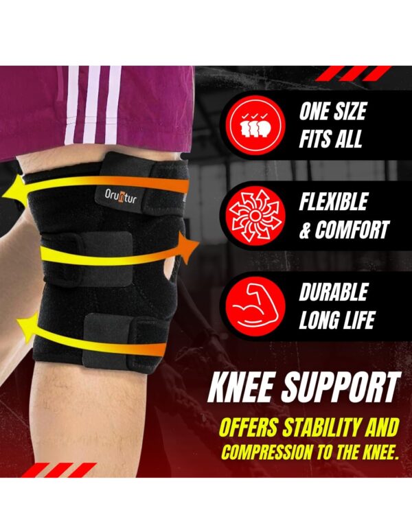 Oruntur™ Premium Knee Brace with Built-in 5mm Gel for Knee Pain - Image 2