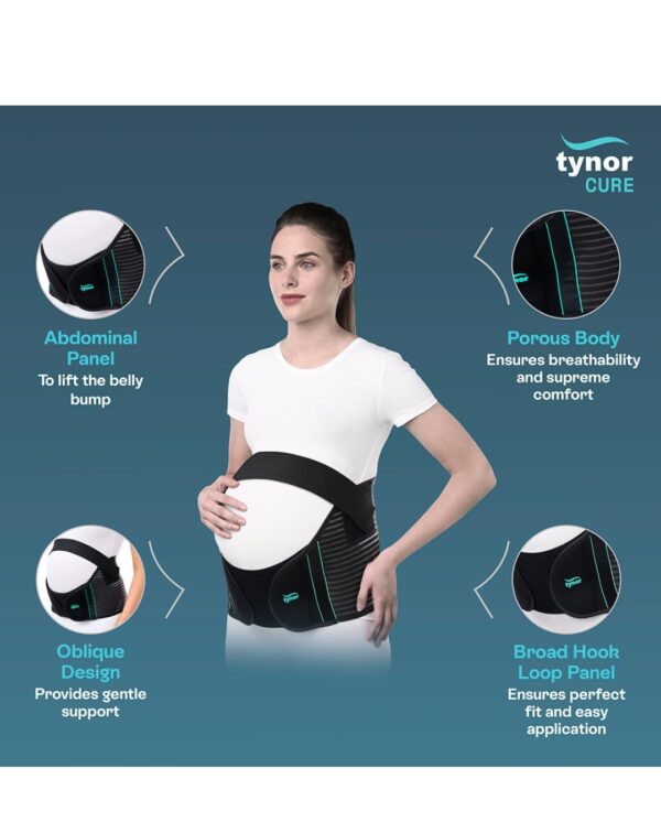 TYNOR Pregnancy support, Black, XL - Image 3