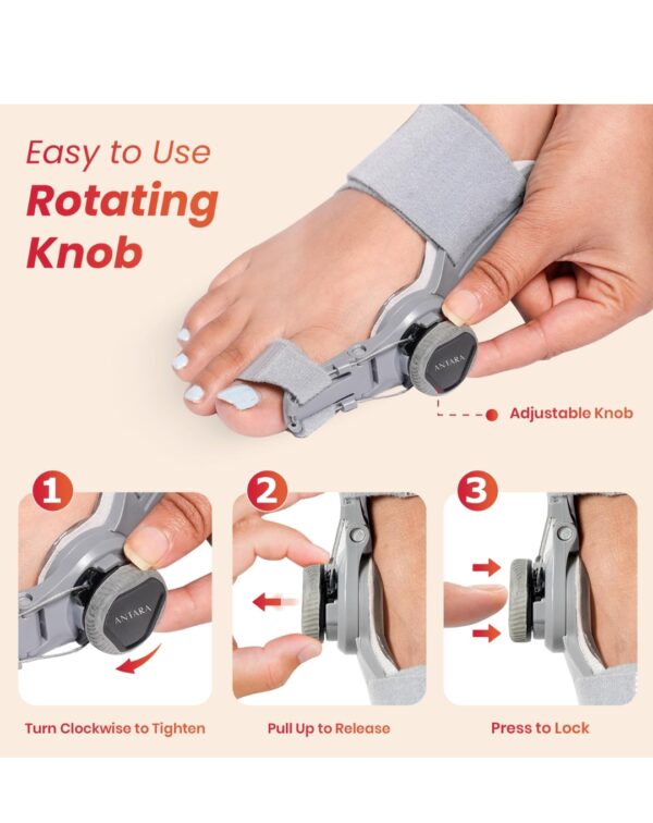 AGEasy Antara Bunion Corrector Adjustable Toe Straightener for Men & Women - Image 4