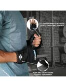 TYNOR Tynorgrip Gym Gloves with Support, Black, Large