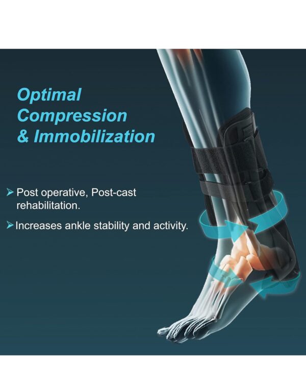 TYNOR Ankle Splint, Black, Universal Size - Image 3