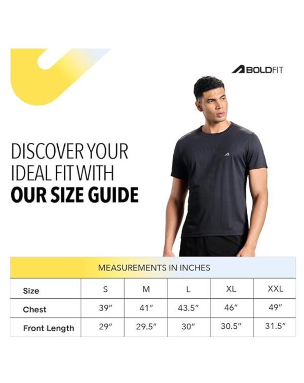Boldfit Men's Polyester Regular Fit Quick-Dry Sports Activewear Half - Image 4