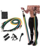 YETI Resistance Exercise Bands with Door Anchor, Handles, Waterproof Carry Bag
