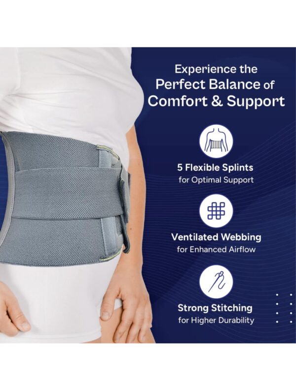 1MG Tata Lumbar Sacral Belt for Relief from Back Pain and Muscle Spasms - Image 4