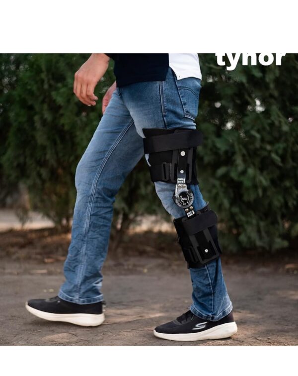 TYNOR R.O.M. Knee Brace 18"/46cm, Black, Universal Size - Image 4