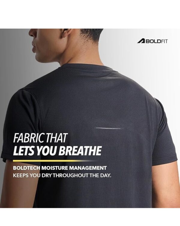 Boldfit Men's Polyester Regular Fit Quick-Dry Sports Activewear Half - Image 2