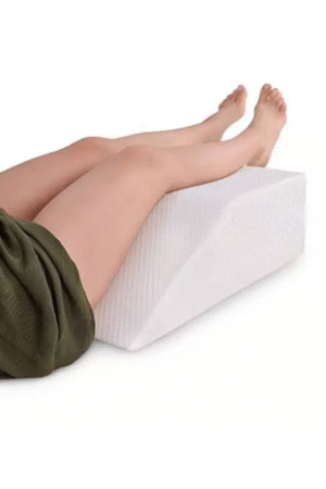 Metron Orthopedic Bed Wedge Elevated Leg Pillow - Large Size | Foam Wedge for Leg Elevation reduces back pain & improves Blood Circulation