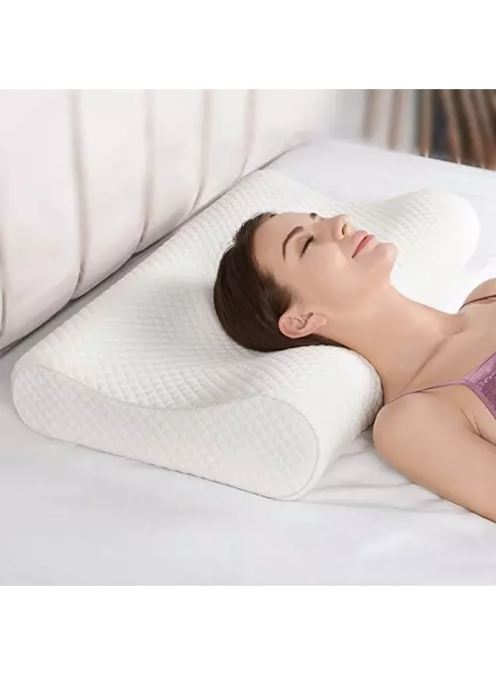 Zoliva Memory Foam Cervical Pillow for Neck Pain | Contour Orthopedic Memory Foam Bed Pillow for Sleeping, Neck Pain and and Shoulder Pain with Removable Cover