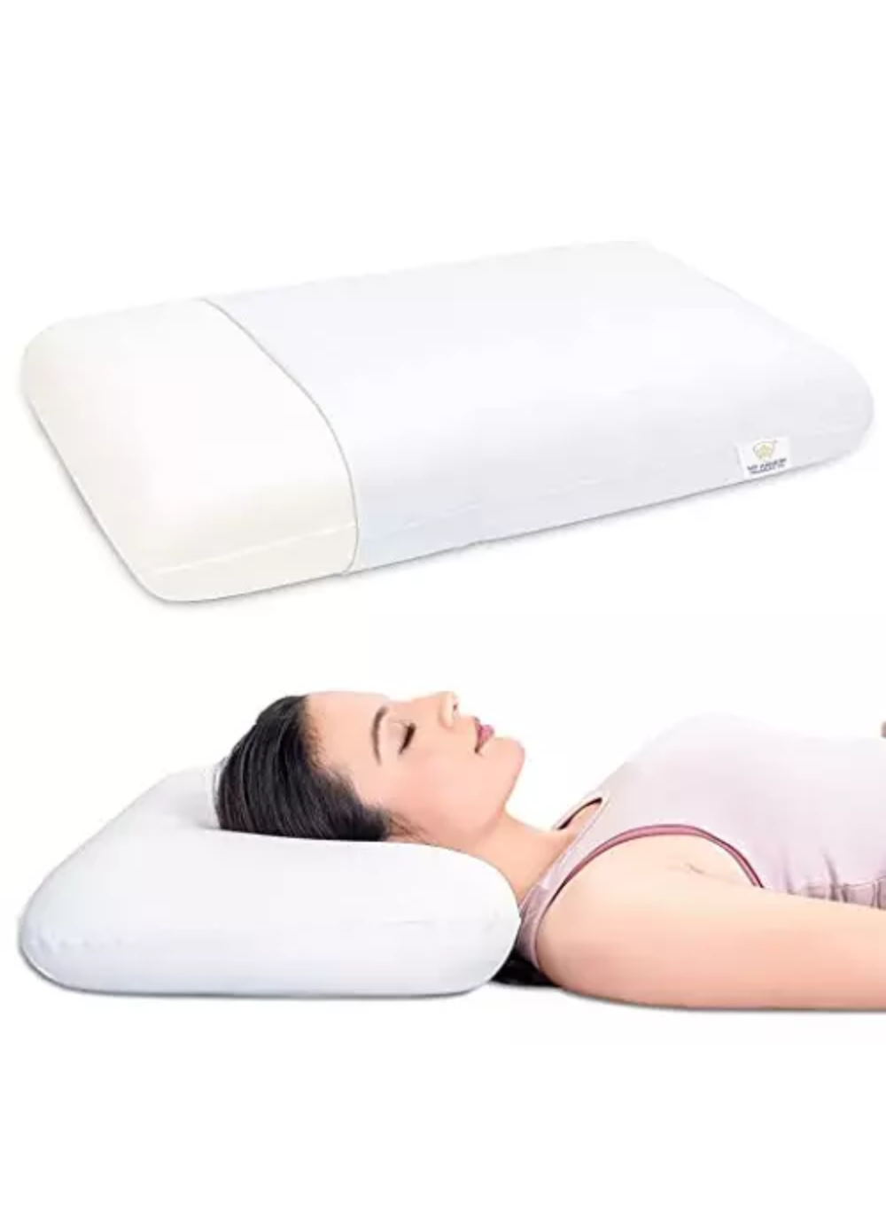 MY ARMOR Memory Foam Orthopedic Cervical Pillow for Neck Pain | King Size Cervical Pillow for Sleeping & Neck Pain Relief | 24x15x5 Inches (Without Cover)