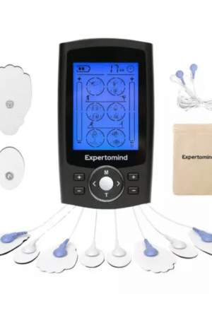 Expertomind Dual Channel EMS TENS Machine | 24 Modes for Pain Relief Therapy | with 10 Pads