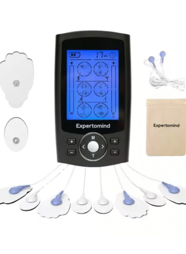 Expertomind Dual Channel EMS TENS Machine | 24 Modes for Pain Relief Therapy | with 10 Pads