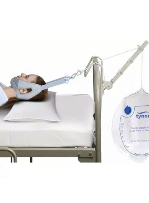 Tynor G-26 Cervical Traction Kit (Sleeping) with Weight Bag - Universal Size | Grey Color Sleeping Cervical Traction Kit