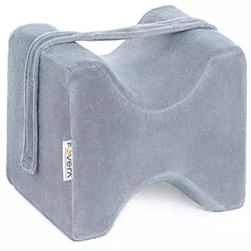 FOVERA Memory Foam Pillow for Knee Side Sleeper | Orthopedic Knee Pillow for Sciatica, Knee Joints, Pregnancy, Hip Pain-Keeps Knees Separated & Aligns Spine, Legs & Hips